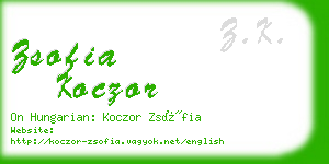 zsofia koczor business card